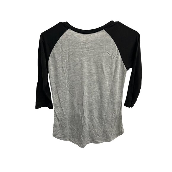 Star Wars Rebel NWT Womens Black and Grey Raglan Shirt SZ XL - Picture 2 of 8